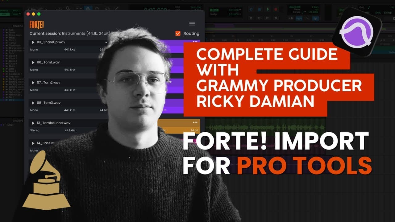 Forte Import for Pro Tools - Overview by Grammy-winning producer Ricky Damian (Mark Ronson, Sampha)