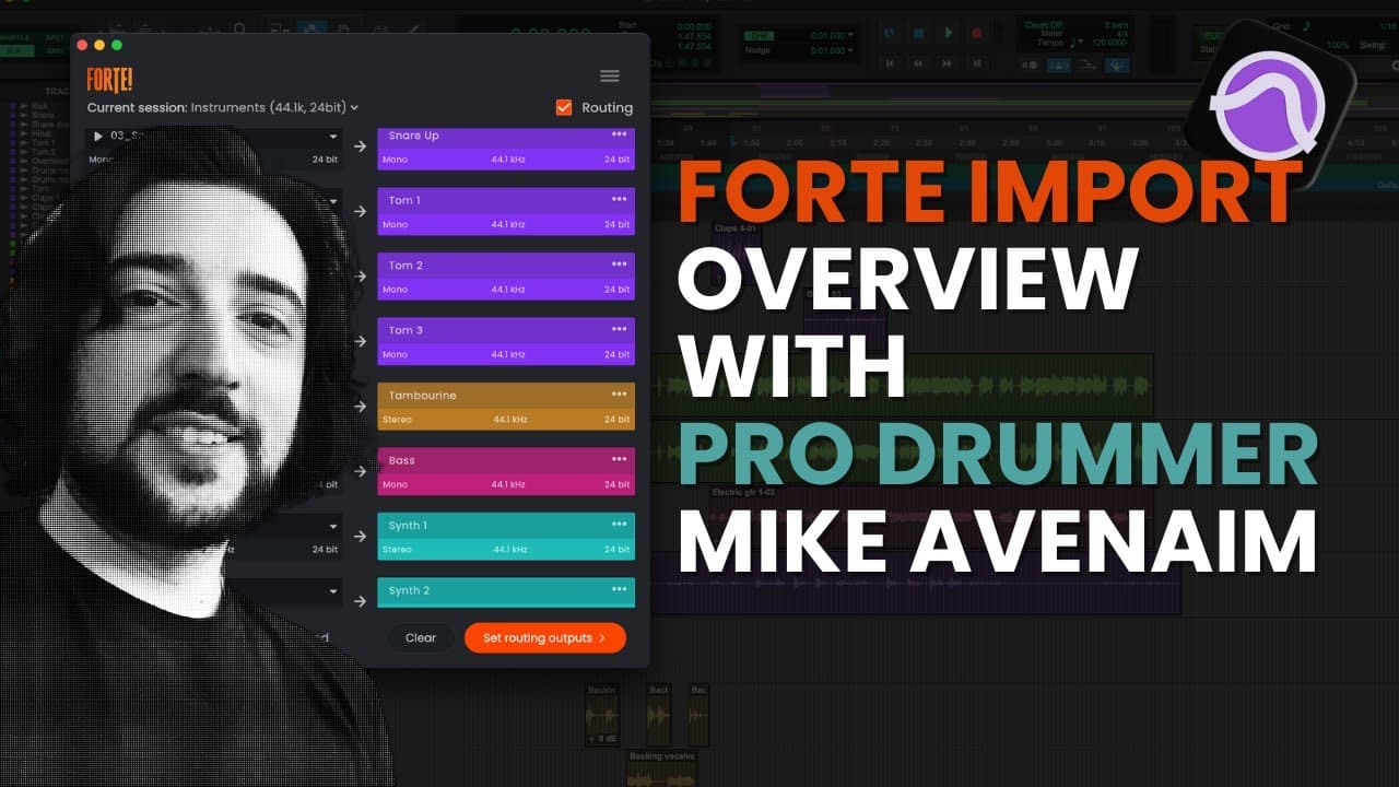 Session Drummer / Mixer Mike Avenaim - Forte Import for Pro Tools to Speed Up Workflow